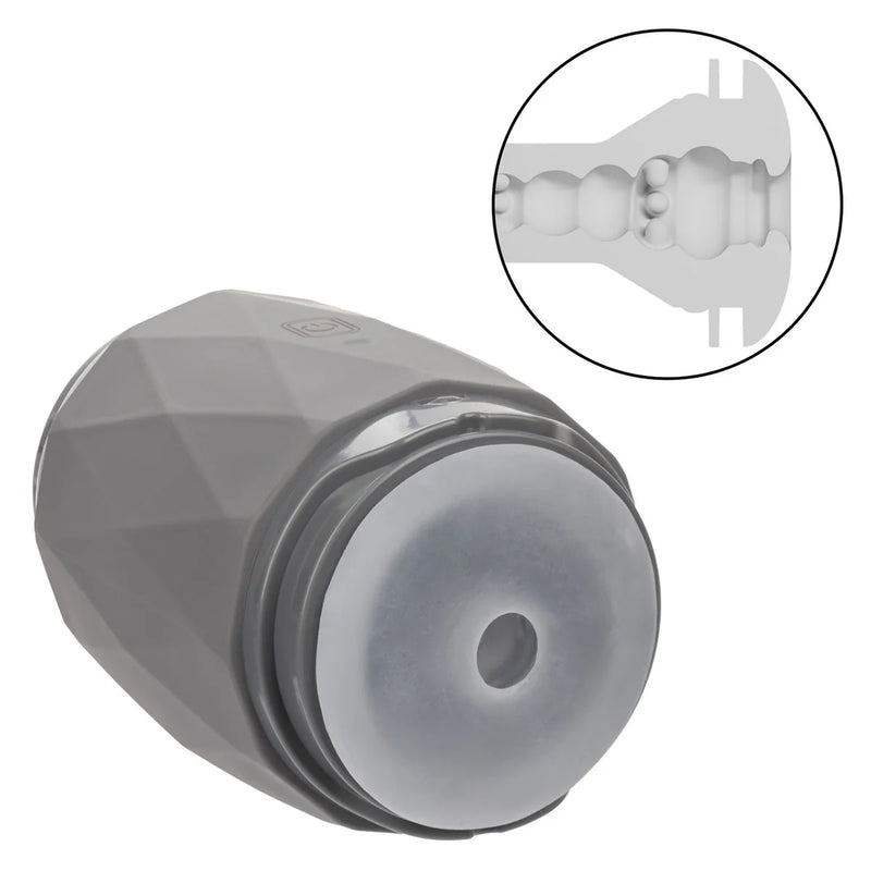 CalExotics Milk Master Vibro Squeeze Stroker, Product Image, Top Left Angle