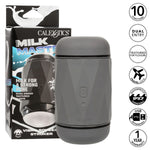 CalExotics Milk Master Vibro Squeeze Stroker, Product Box with Stroker and Features