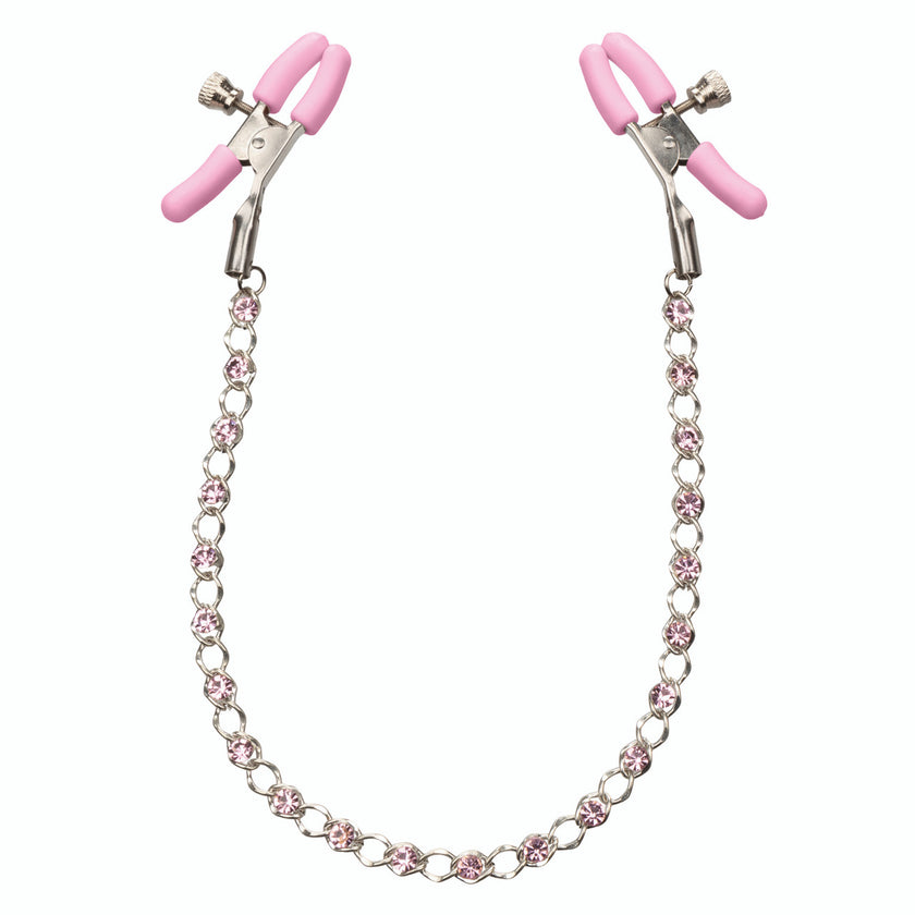 CalExotics Nipple Play Crystal Chain Nipple Clamps