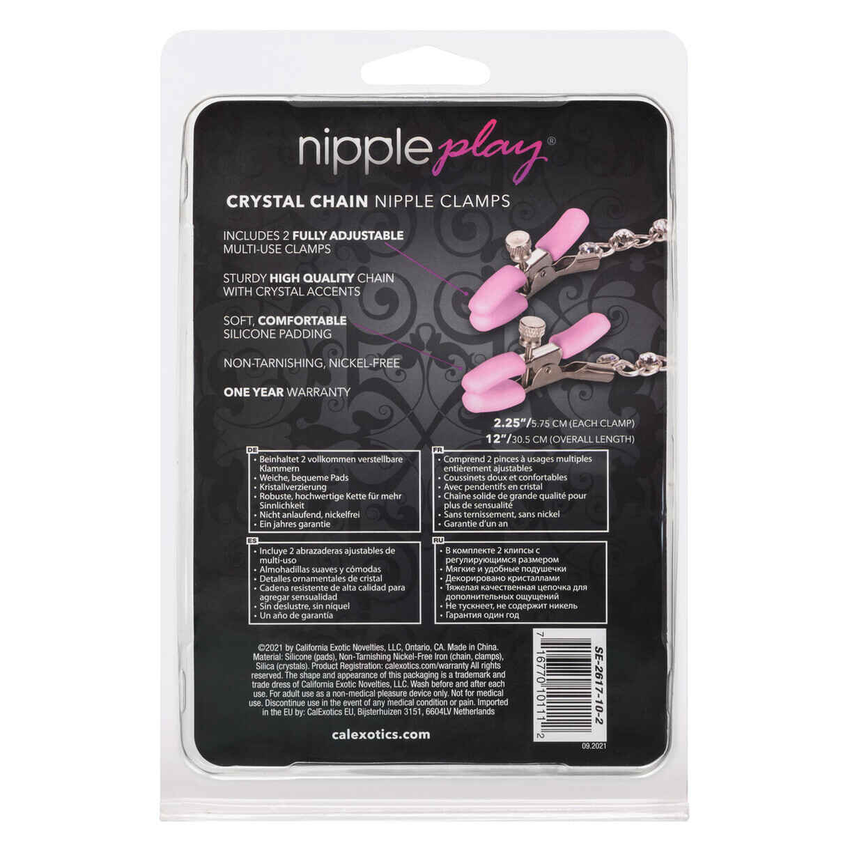 CalExotics Nipple Play Crystal Chain Nipple Clamps