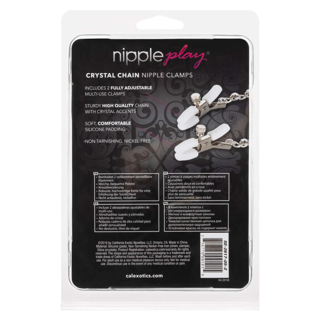 CalExotics Nipple Play Crystal Chain Nipple Clamps