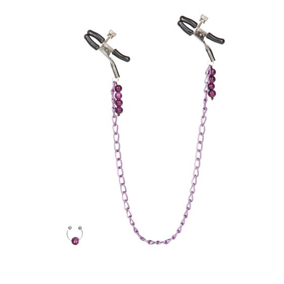 Nipple Play Purple Chain Nipple Clamps, Product Image