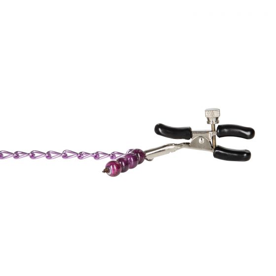Nipple Play Purple Chain Nipple Clamps, Clamp Details