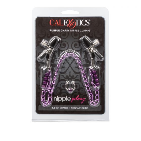 Nipple Play Purple Chain Nipple Clamps, Product Package