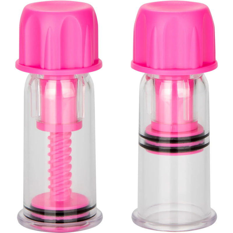 Nipple Play Vacuum Twist Suckers in Pink, Product Image