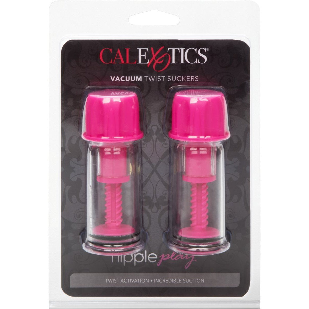 Nipple Play Vacuum Twist Suckers in Pink, Product Package