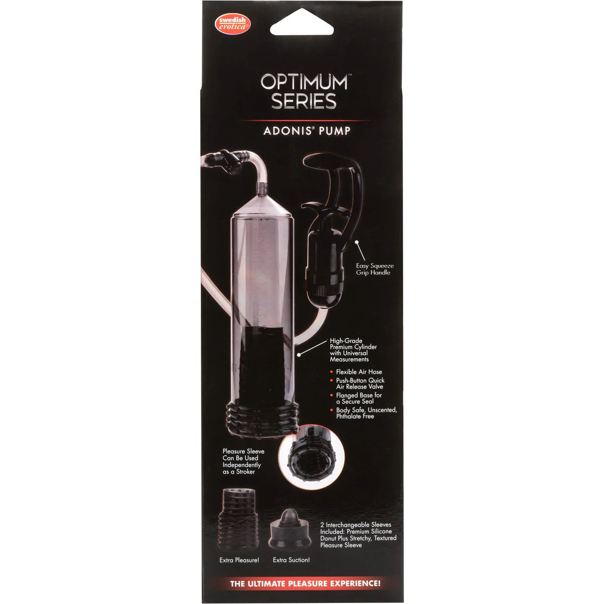 CalExotics Optimum Series Adonis Pump, Product Box, Back