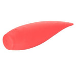 Red Hot Silicone Vibrator, Ember, flat facing right