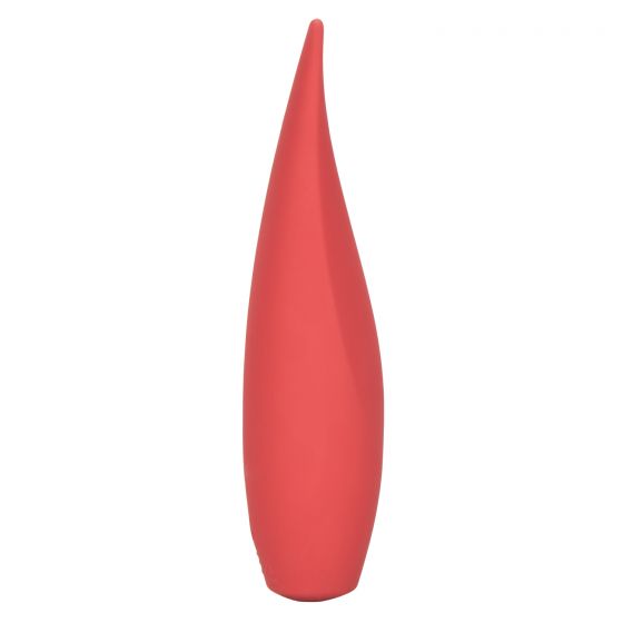 Red Hot Silicone Vibrator, Ember, Side Angle