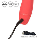 Red Hot Silicone Vibrator, Ember, Charging & Features