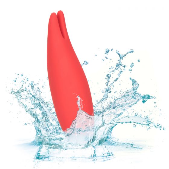Red Hot Silicone Vibrator, Flare, Waterproof Feature