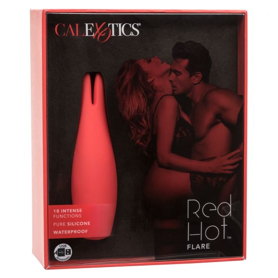 Red Hot Silicone Vibrator, Flare, Product Box