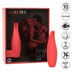 Red Hot Silicone Vibrator, Flare, Product Box & Features