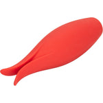 Red Hot Silicone Vibrator, Fury, flat facing left