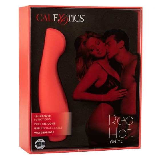 Red Hot Silicone Vibrator, Ignite, Product Box