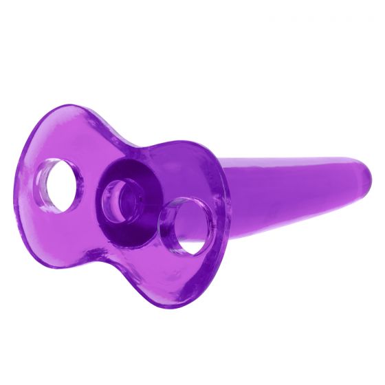 Silicone Tee Probe, Purple, Laying Flat