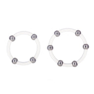 CalExotics Steel Beaded Silicone Cock Ring Set