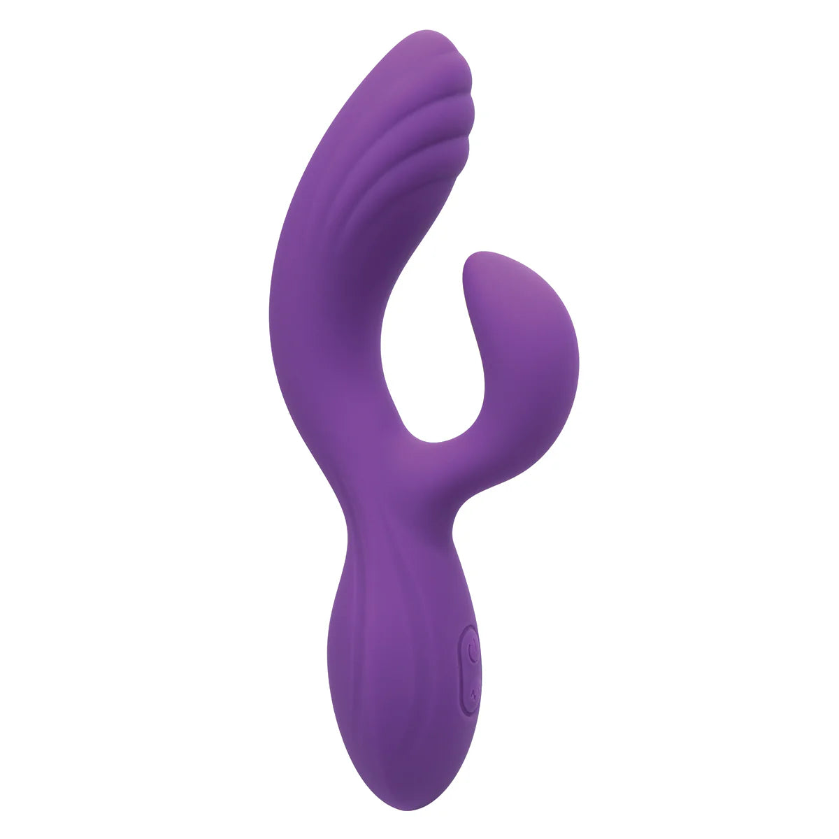 CalExotics Stella Liquid Silicone "C" Curve Dual Vibrator, Product Image, Side View
