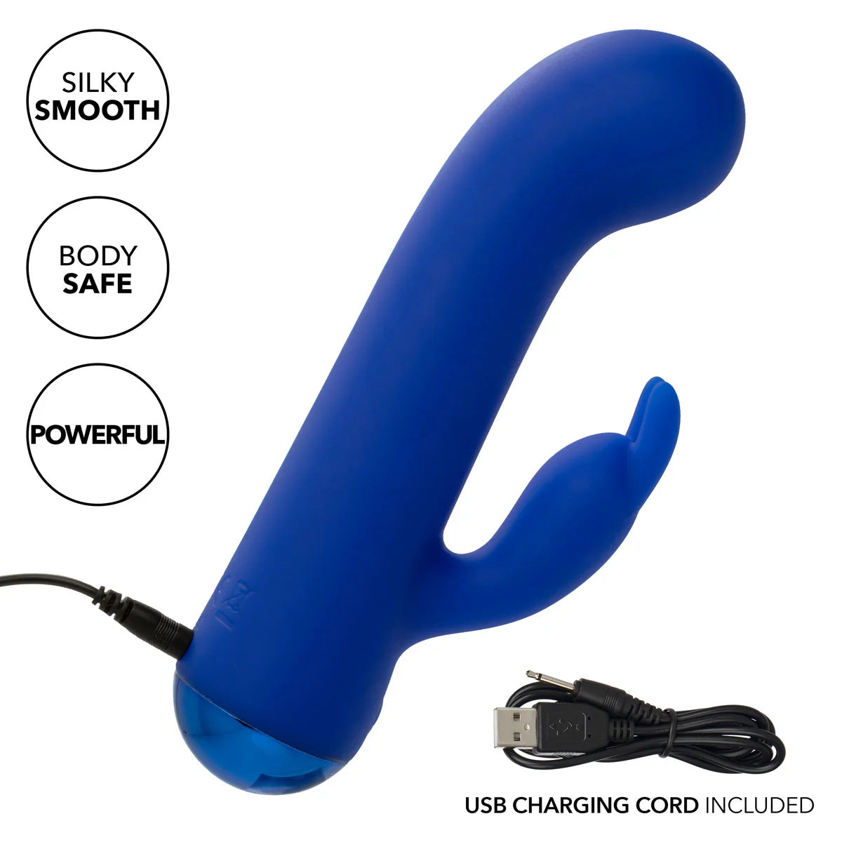 CalExotics Thicc Liquid Silicone Chubby Bunny Vibrator, USB Rechargeable Feature