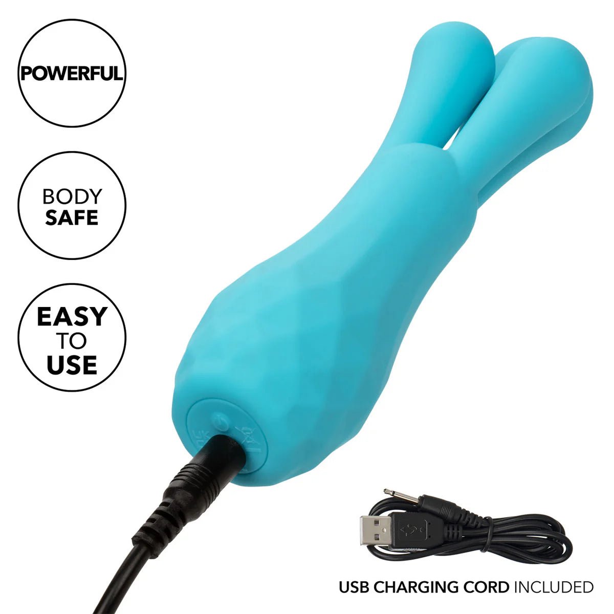 Calexotics Gia Triple Teaser Clitoral Vibrator, Product Charging and Features