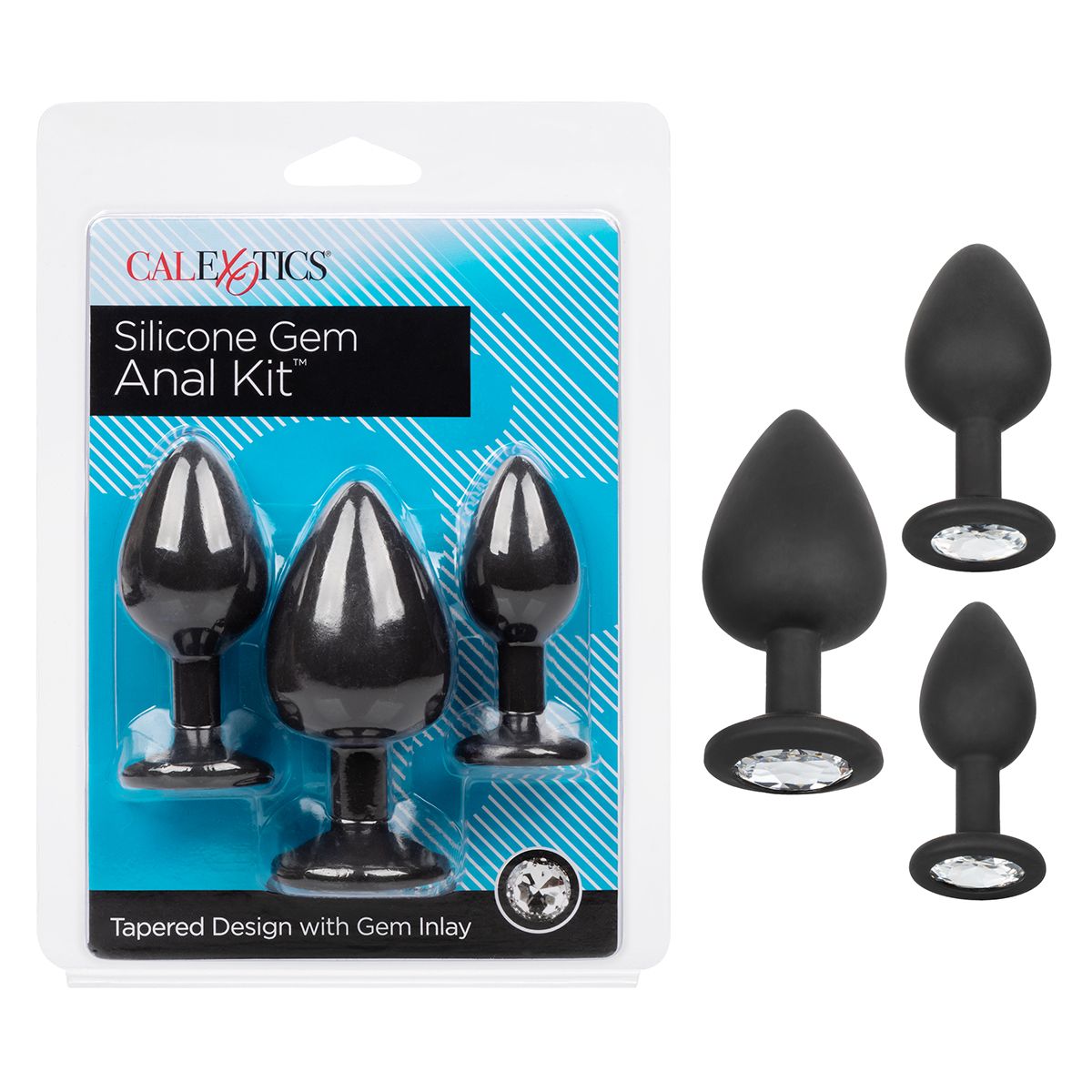 Calexotics Silicone Gem Anal Kit, Product Package with Toys