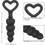 Calexotics Silicone Love Probe Anal Plug, Black, Product Measurements and Details