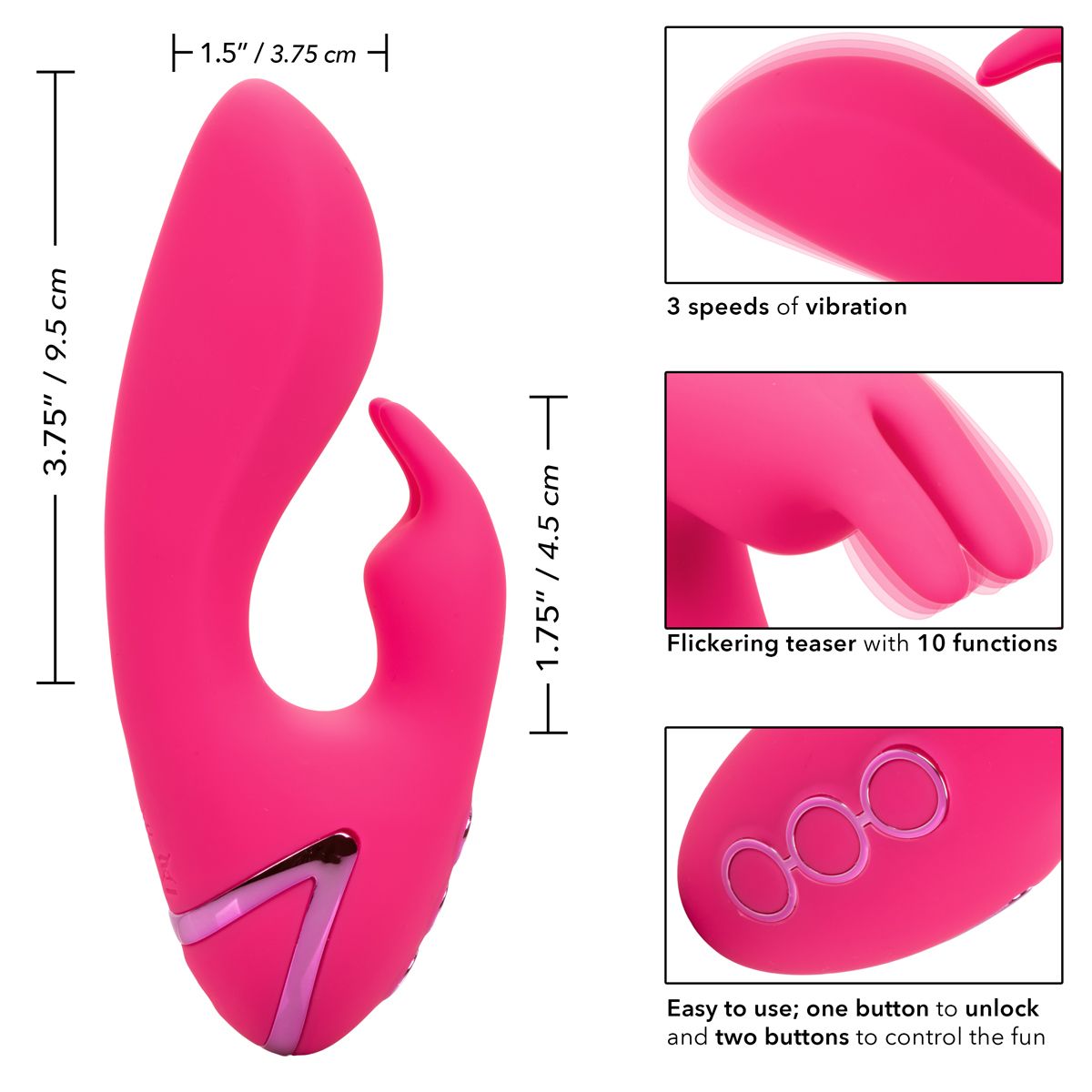 California Dreaming So. Cal Sunshine Vibrator, Product Measurements and Specs