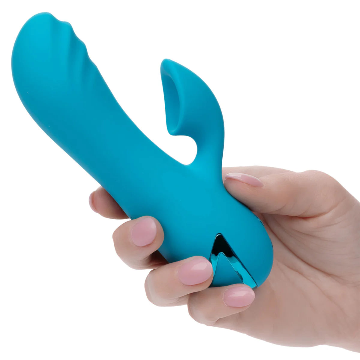 California Dreaming Sunset Beach Seducer Vibrator, Rabbit Vibrator in Right Hand