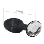 Crystal Amulet Small Silicone Butt Plug, Product Measurements