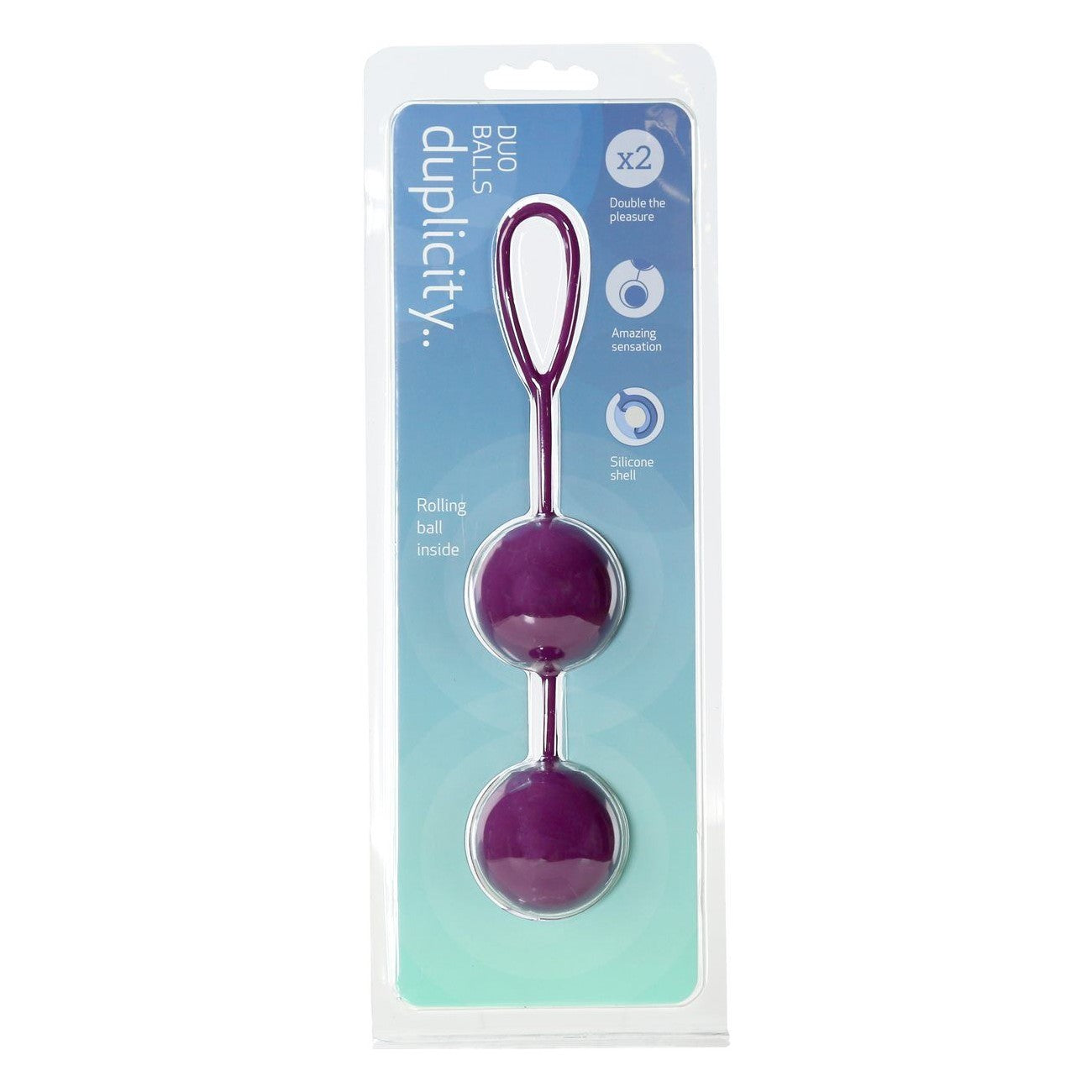 Duplicity Duo Balls, Purple, Product Package