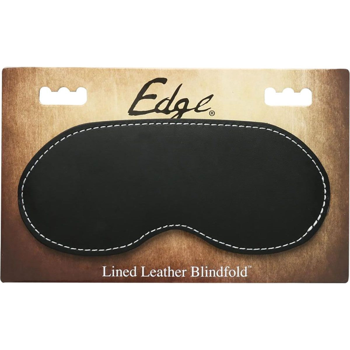 Edge Lined Leather Blindfold, Product Package, Front