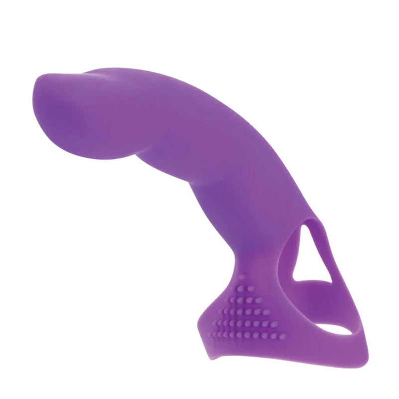 Extra Touch Silicone Finger Sleeve, Purple, Product Image, Pointing Left
