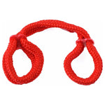 Fetish Fantasy Silk Rope Love Cuffs, Red, Product Image