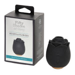Fifty Shades of Grey Black Rose Clitoral Suction Stimulator, Product Box with Clitoral Stimulator