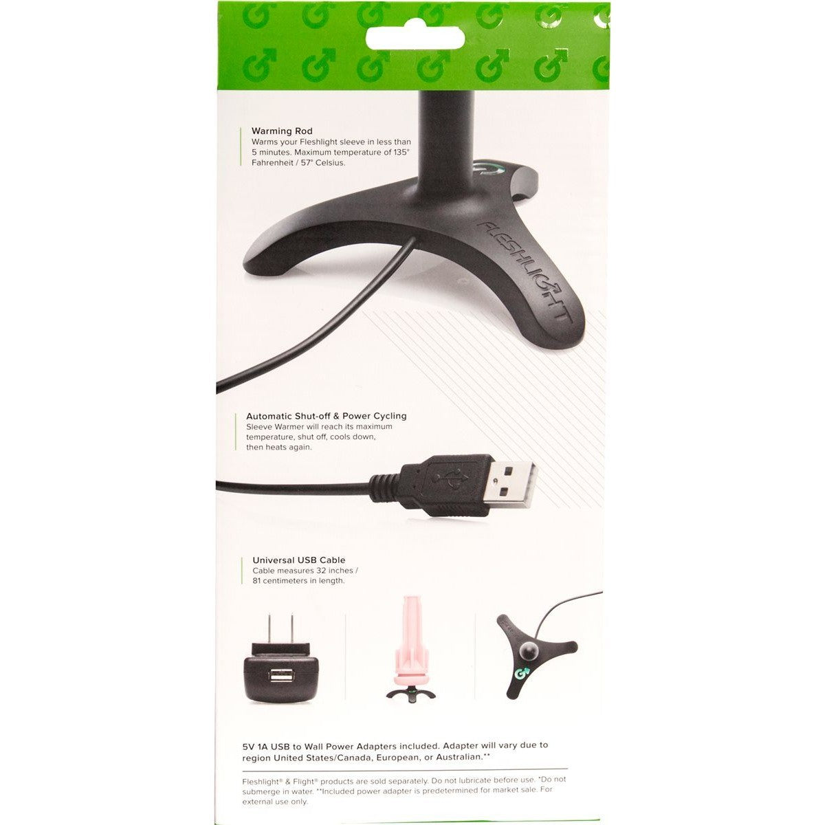 Fleshlight Sleeve Warmer, Product Box, Back