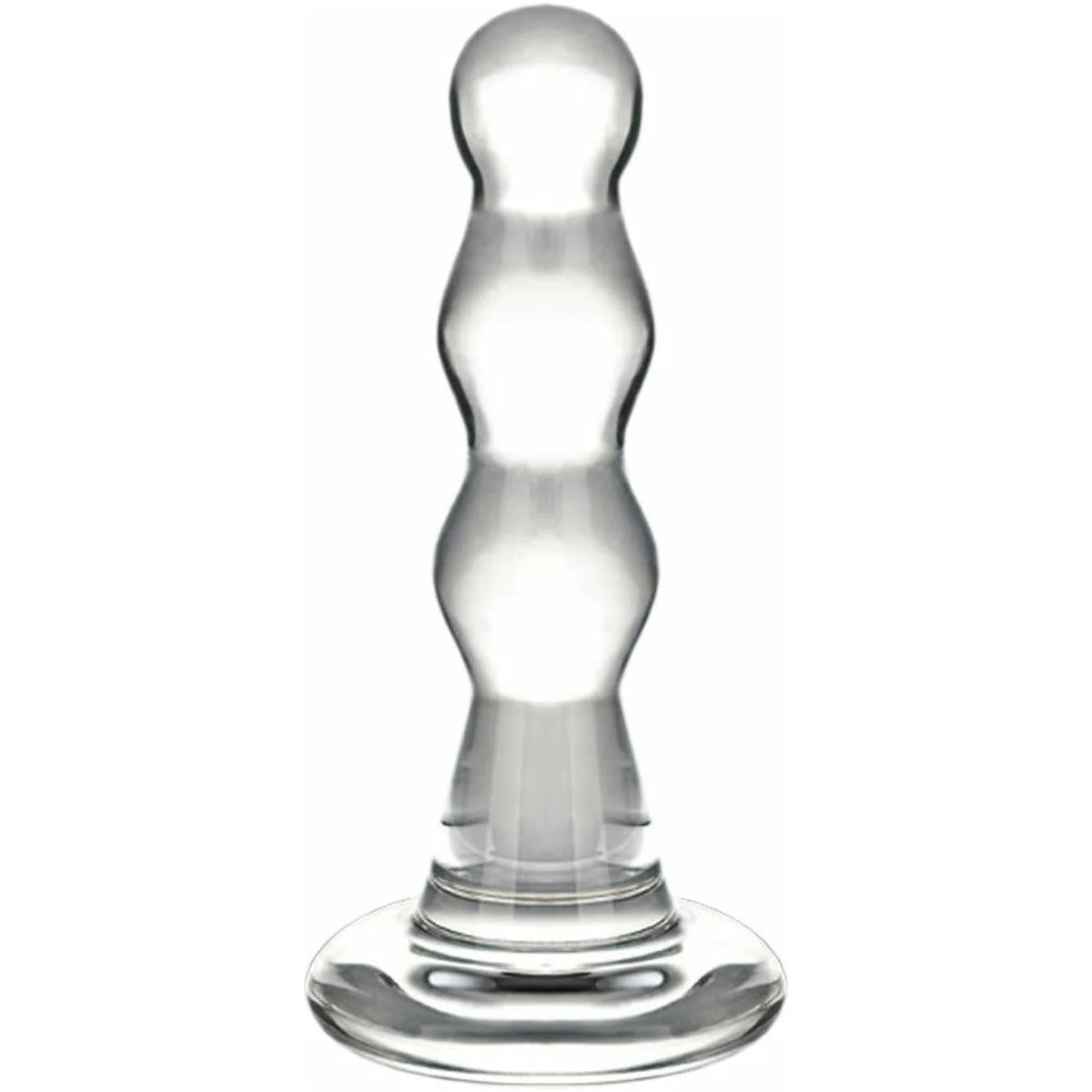 Glas Triple Play Beaded Glass Butt Plug, Product Image, Front View