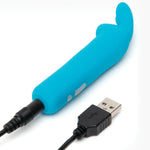 Happy Rabbit Bullet Vibe, Blue, USB Rechargeable Feature
