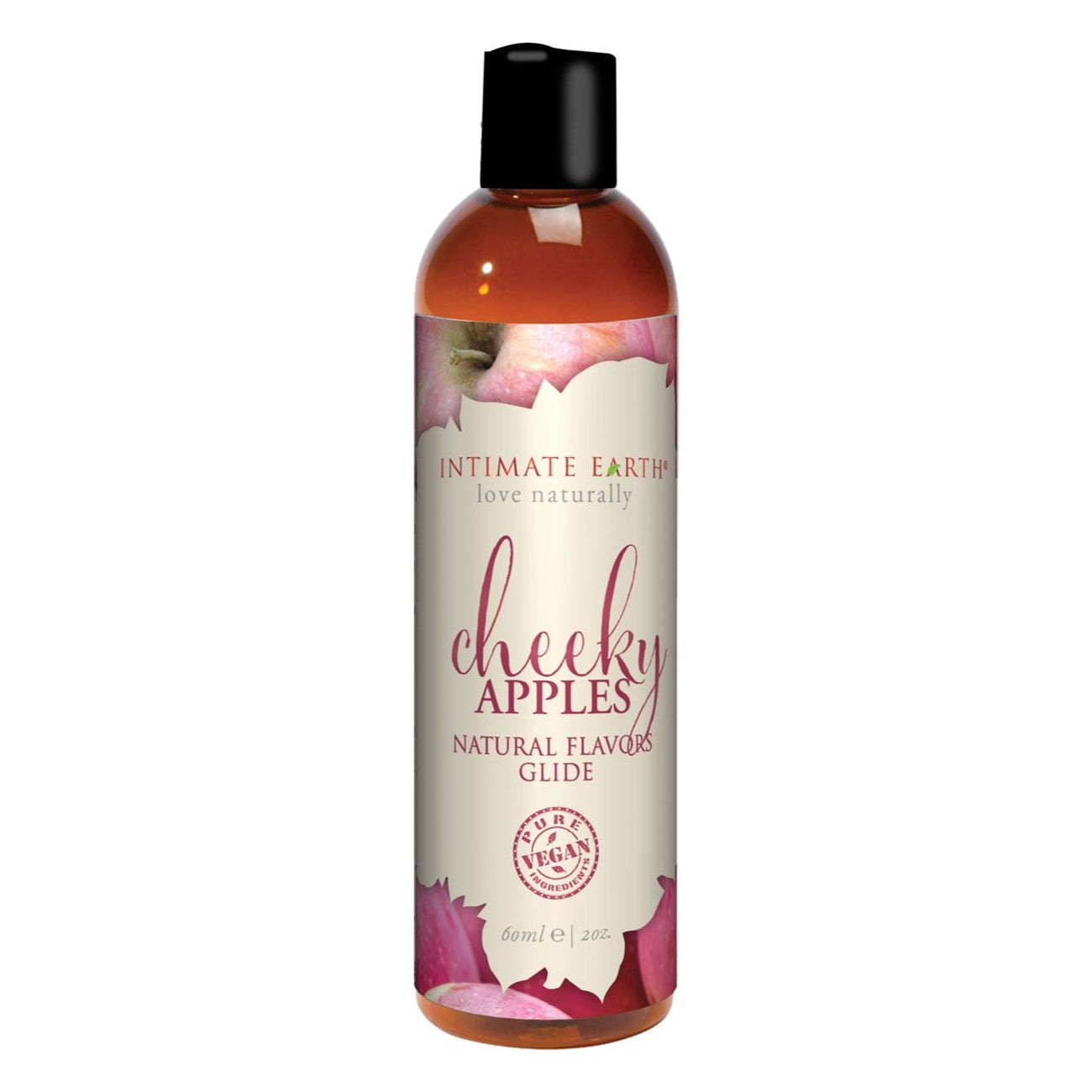 Intimate Earth Natural Flavors Water-Based Lubricant, Cheeky Apples, (60ml) (2oz), Product Image