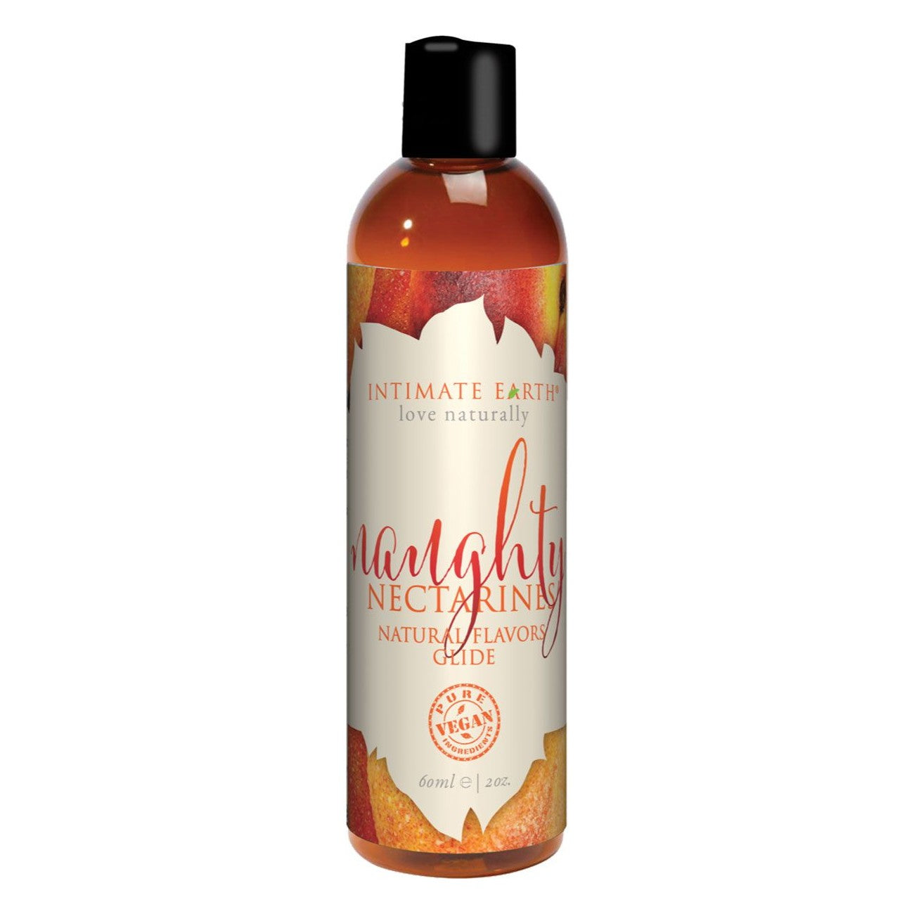 Intimate Earth Natural Flavors Water-Based Lubricant, Naughty Nectarines, (60ml) (2oz), Product Image
