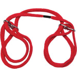 Japanese Style Bondage Cotton Rope Cuffs, Red, Product Image