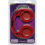 Japanese Style Bondage Cotton Rope Cuffs, Red, Product Package