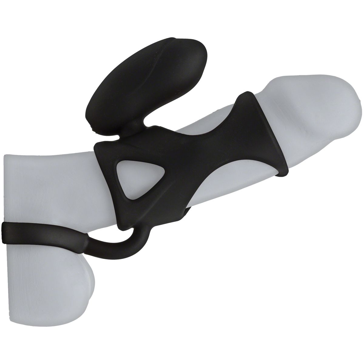 Kink Vibrating Silicone Cock Cage, Product on Dildo