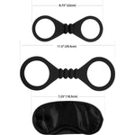 Kinx Bound to Please Blindfold, Wrist & Ankle Cuffs, Product Measurements