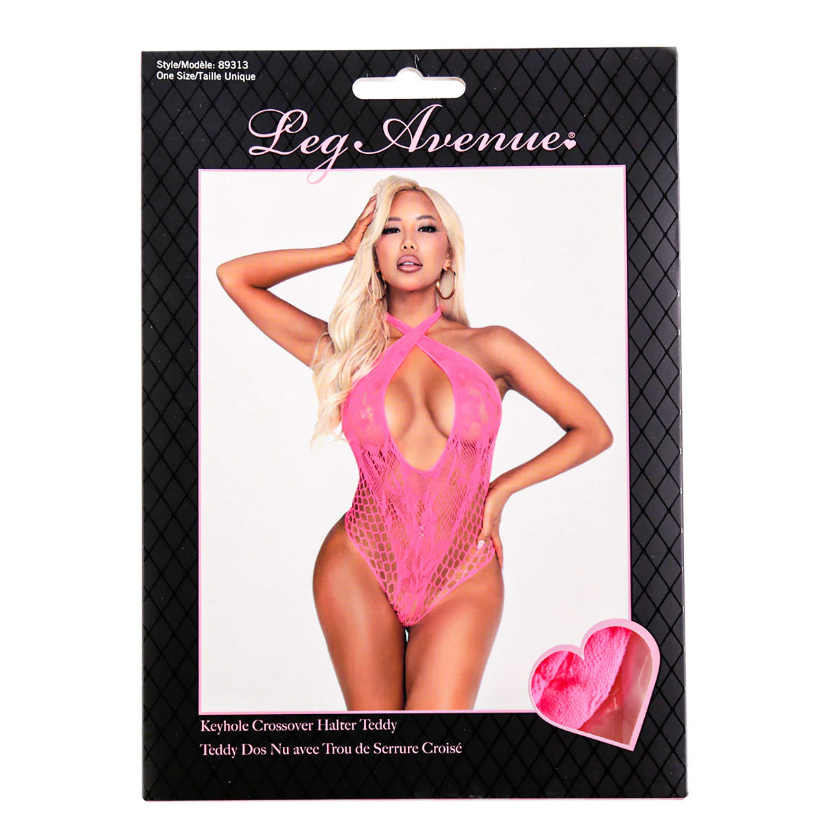 Leg Avenue Can't Say No Lace Halter Teddy