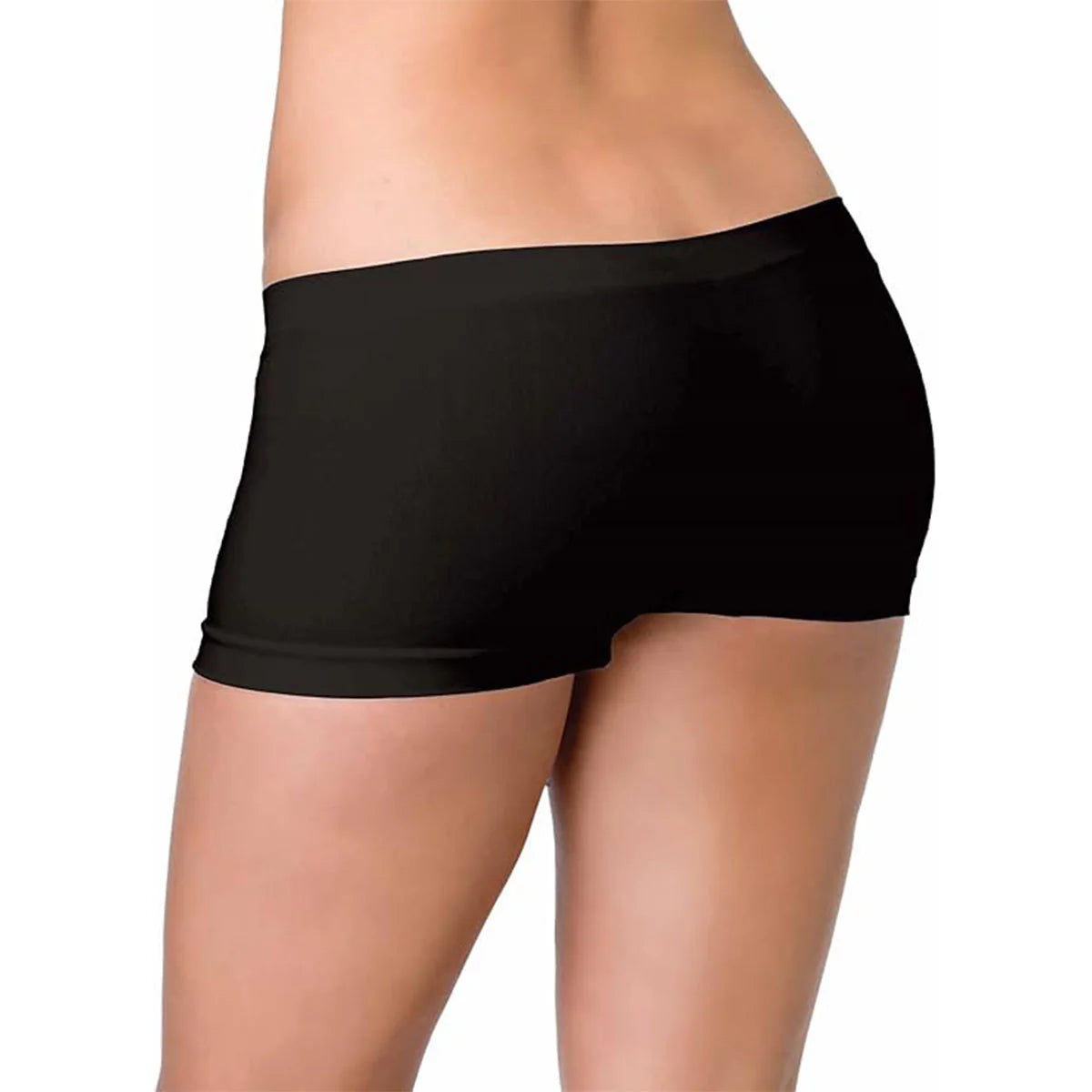 Leg Avenue Spandex Boyshorts, Black, Boyshorts on Model, Back