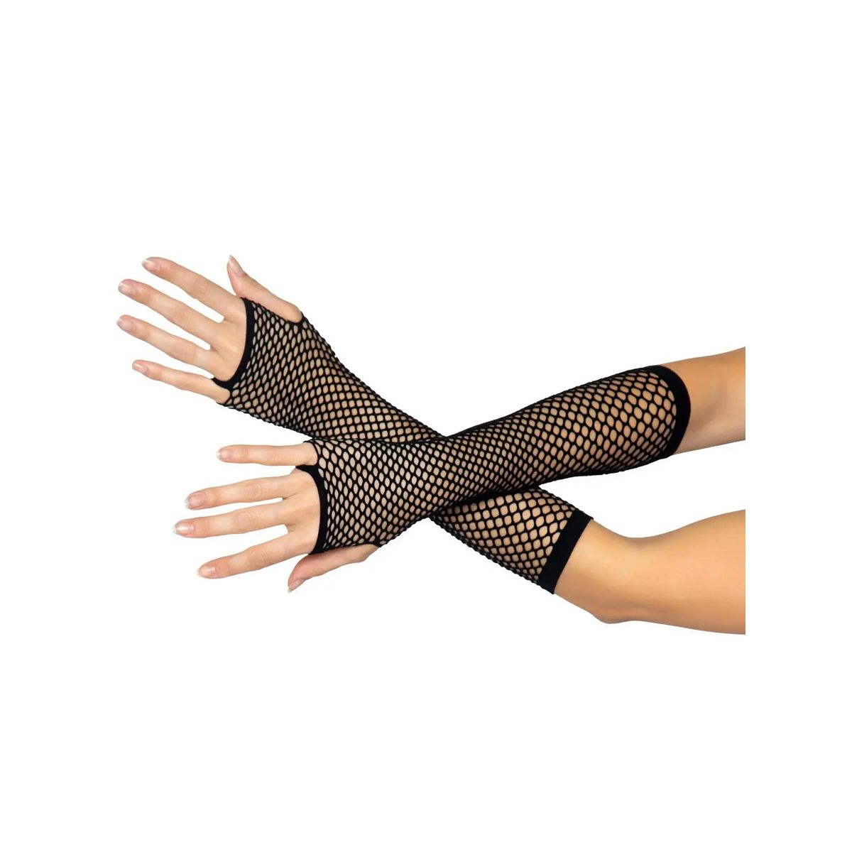 Leg Avenue Triangle Net Fingerless Arm Warmer Gloves