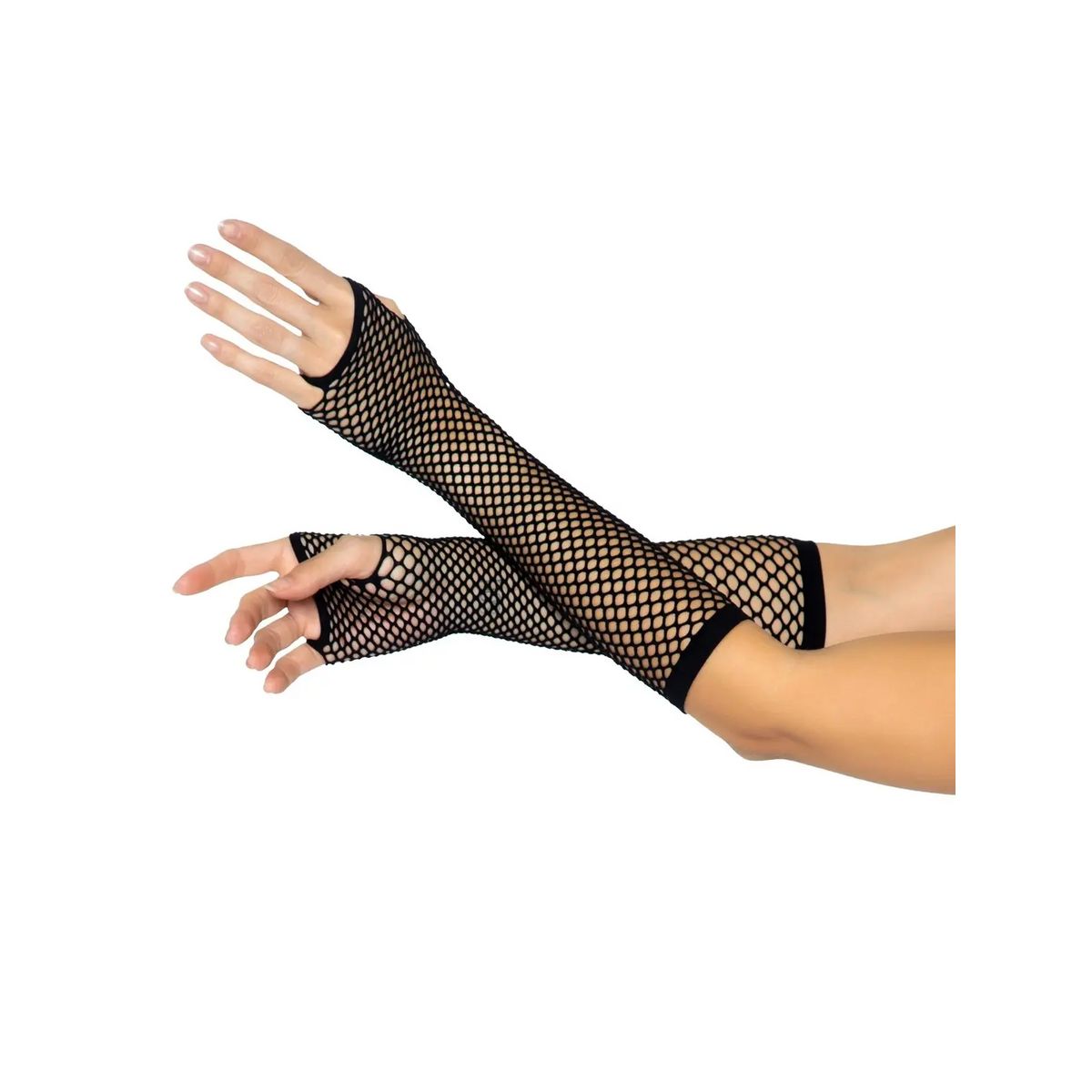 Leg Avenue Triangle Net Fingerless Arm Warmer Gloves