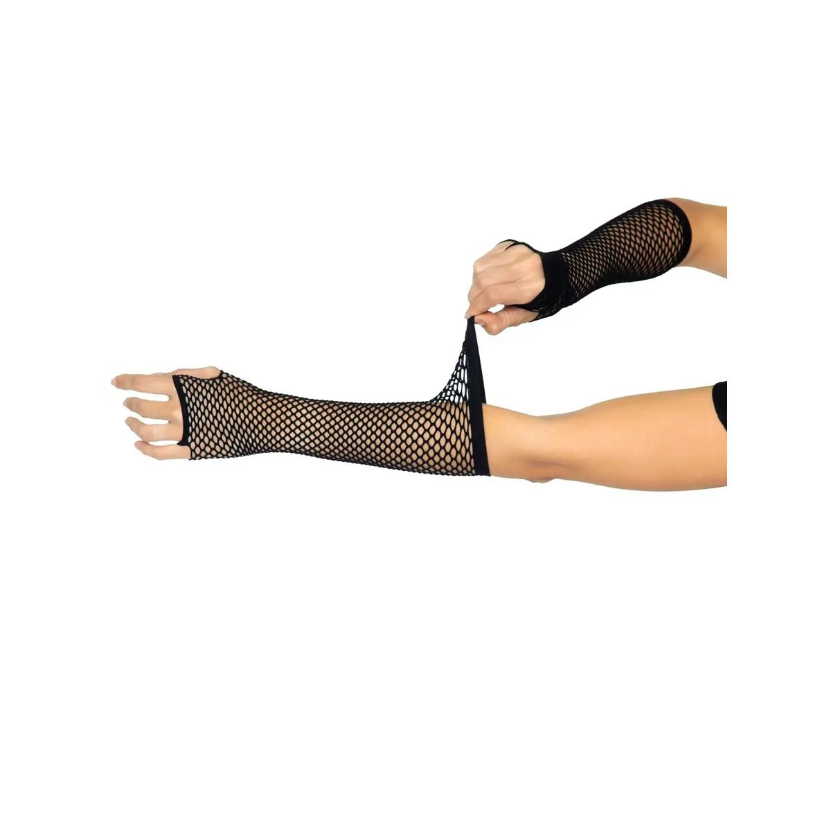 Leg Avenue Triangle Net Fingerless Arm Warmer Gloves