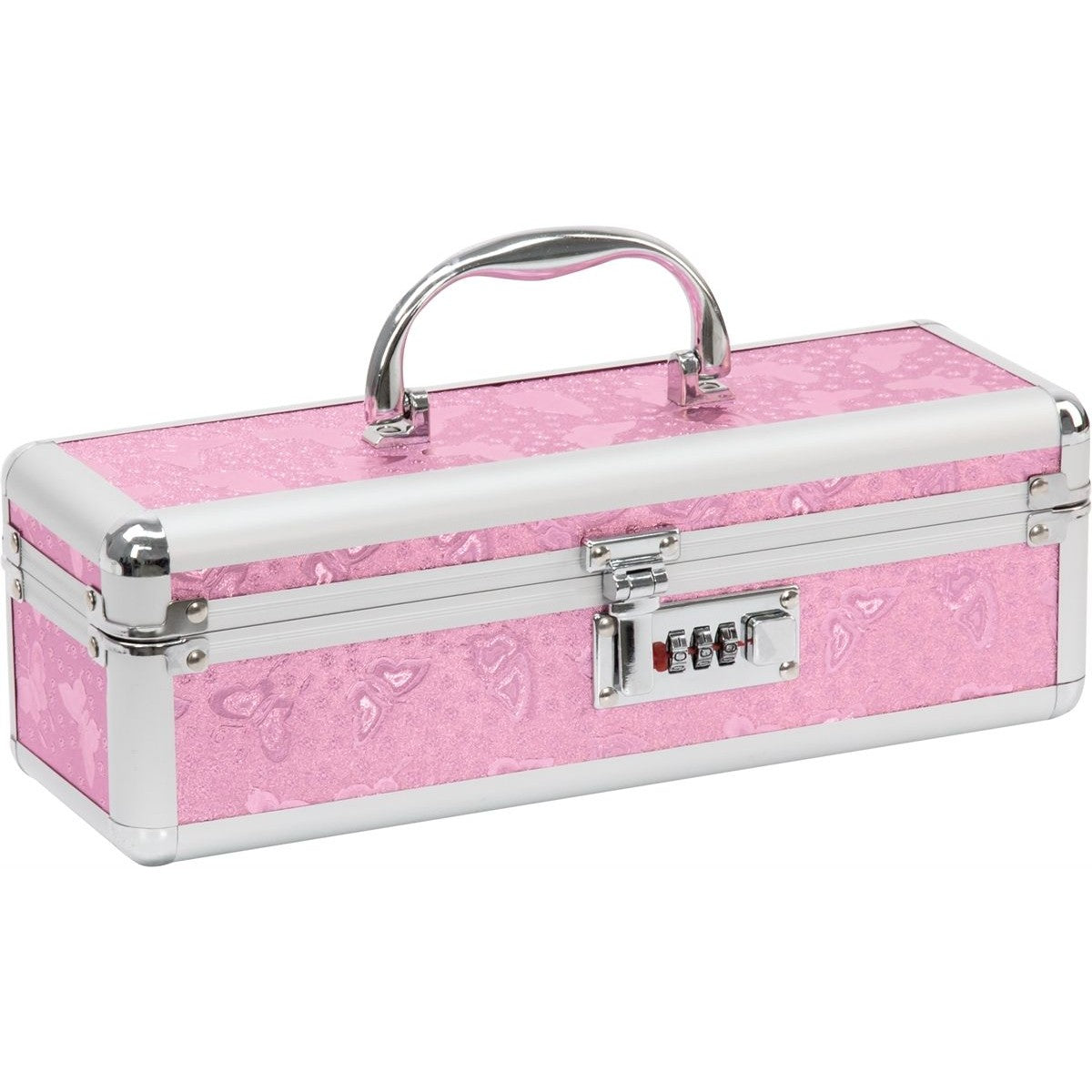 Lockable Medium Vibrator Case, Pink, Product Image, Case Closed
