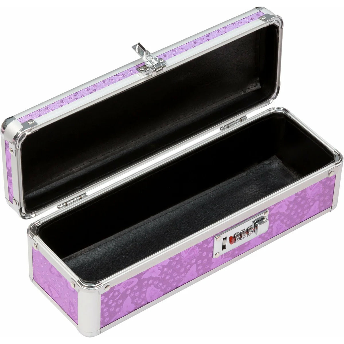 Lockable Medium Vibrator Case, Purple, Product Image, Case Opened